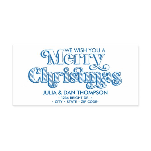 聖降誕祭お目出とうございますパーソナライズされた セルフインキングスタンプ (デザイン)