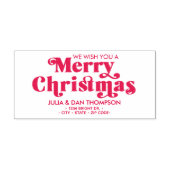 聖降誕祭お目出とうございますパーソナライズされた セルフインキングスタンプ (デザイン)