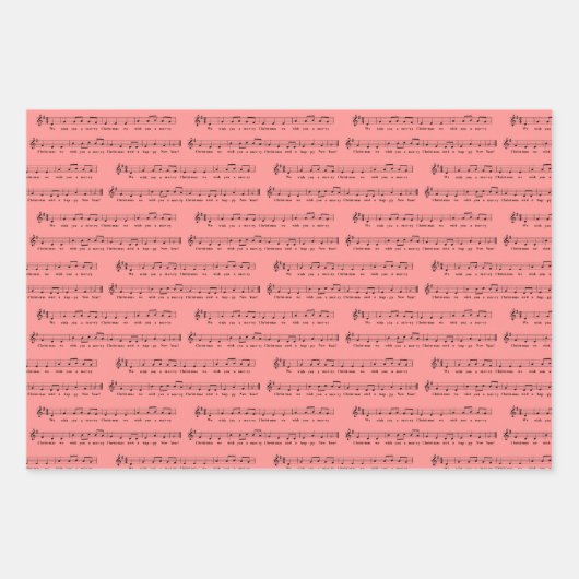 聖降誕祭お目出とうございますミュージカル ラッピングペーパーシート (正面2)