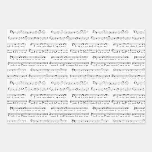 聖降誕祭お目出とうございますミュージカル ラッピングペーパーシート (正面)