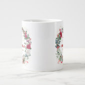 聖降誕祭お目出とうございますリース ジャンボコーヒーマグカップ (正面)