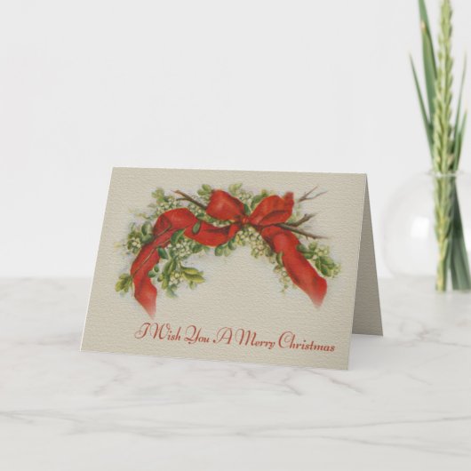 聖降誕祭お目出とうございますヴィンテージ カード (正面)