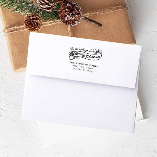 聖降誕祭お目出とうございますヴィンテージ ラバースタンプ