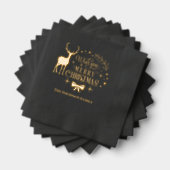 聖降誕祭お目出とうございます企業の。 箔ナプキン (インサイチュ (積み重ね))