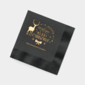 聖降誕祭お目出とうございます企業の。 箔ナプキン (左)