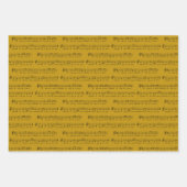 聖降誕祭お目出とうございます伝統的ミュージカル ラッピングペーパーシート (正面3)