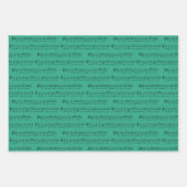 聖降誕祭お目出とうございます伝統的ミュージカル ラッピングペーパーシート (正面)