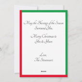 聖降誕祭お目出とうございます シーズンカード (裏面)