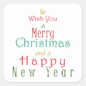 聖降誕祭お目出とうございます スクエアシール (正面)