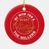 聖降誕祭お目出とうございます セラミックオーナメント (裏面)