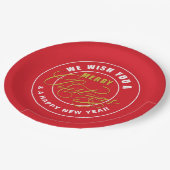 聖降誕祭お目出とうございます ペーパープレート (アングル)