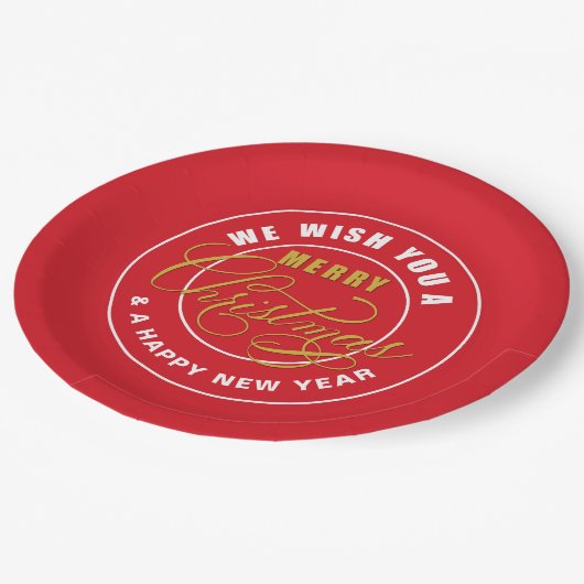 聖降誕祭お目出とうございます ペーパープレート (アングル)