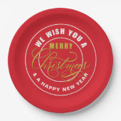 聖降誕祭お目出とうございます ペーパープレート (正面)