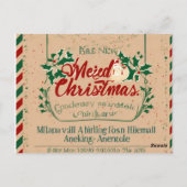 「聖降誕祭お目出とうごめでたい願い ポストカード (裏面)