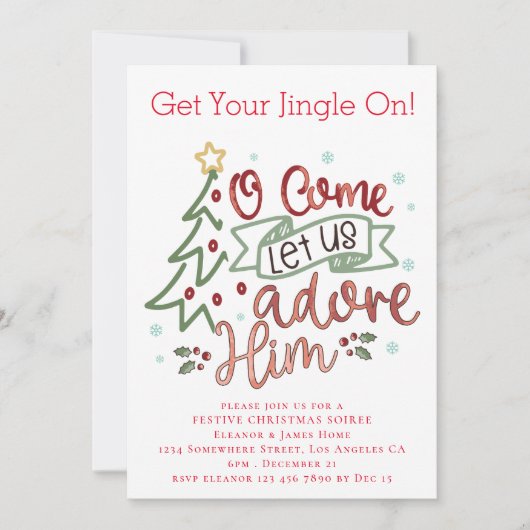 聖降誕祭お目出とうじゃないか 招待状 (正面)