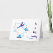 聖降誕祭お目出とうと急いで シーズンカード (正面)