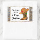 聖降誕祭お目出とうの四角形 長方形シール (バッグ)