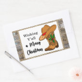 聖降誕祭お目出とうの四角形 長方形シール (封筒)