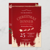 聖降誕祭お目出とうの御馳走が待ち受けている 招待状 (正面/裏面)