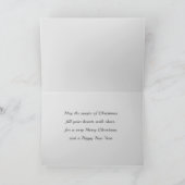 聖降誕祭お目出とうの挨拶状のアングル サンキューカード (内部)