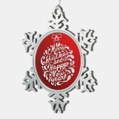 聖降誕祭お目出とうクリスマス飾り スノーフレークピューターオーナメント (右)