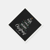 聖降誕祭お目出とうパーソナライズされた スタンダードカクテルナプキン (角)