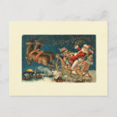 聖降誕祭お目出とうヴィンテージサンタ シーズンポストカード (正面)