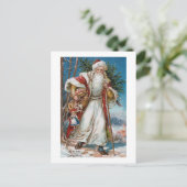 聖降誕祭お目出とうヴィンテージ シーズンポストカード (スタンド正面)