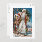 聖降誕祭お目出とうヴィンテージ シーズンポストカード (正面/裏面)