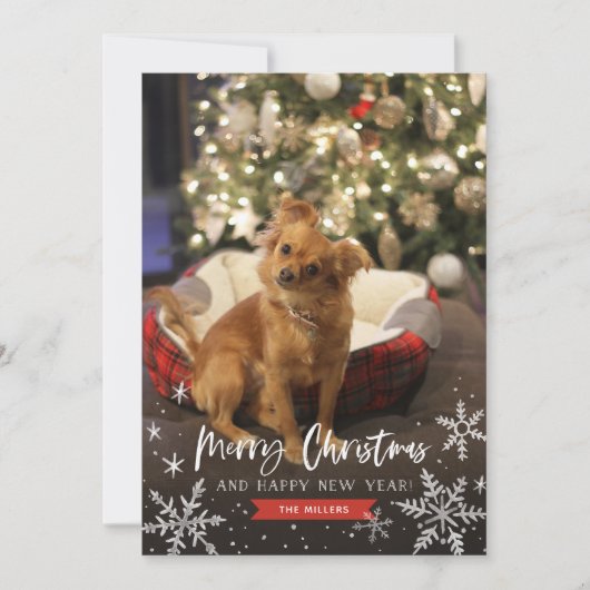 聖降誕祭お目出とう新年の雪 シーズンカード (正面)