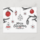 聖降誕祭お目出とう新年はがき ポストカード (正面)