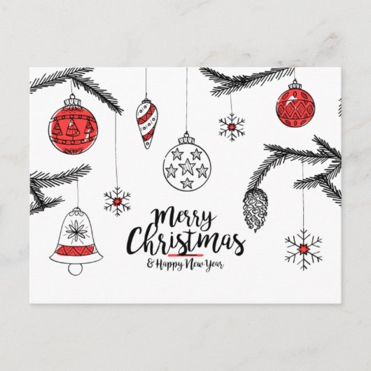 聖降誕祭お目出とう新年はがき ポストカード (正面)