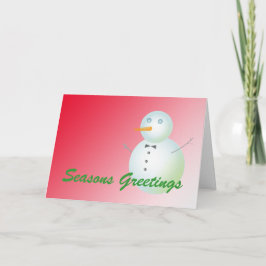 聖降誕祭お目出とう新年雪だるま シーズンカード