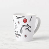 聖降誕祭お目出とう新年 カフェラテマグ (右アングル)