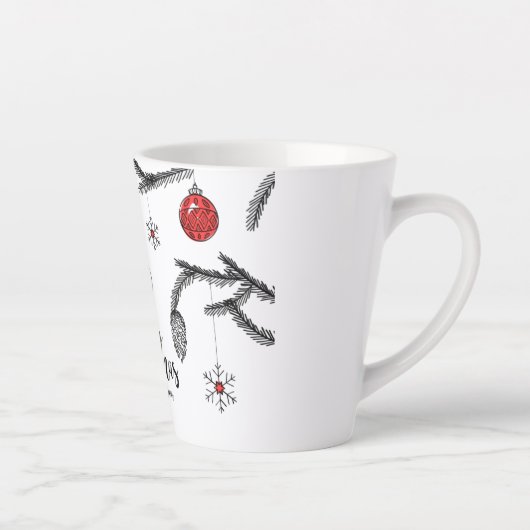 聖降誕祭お目出とう新年 カフェラテマグ (右)