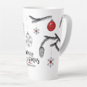 聖降誕祭お目出とう新年 カフェラテマグ (右アングル)