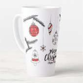 聖降誕祭お目出とう新年 カフェラテマグ (左アングル)