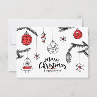 聖降誕祭お目出とう新年 サンキューカード