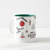 聖降誕祭お目出とう新年 ツートーンマグカップ (正面左)