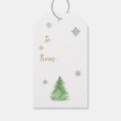 聖降誕祭お目出とう森の動物たち冬の風景 ギフトタグ (裏面)