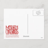 聖降誕祭お目出とう白いはがき シーズンポストカード (裏面)