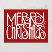 聖降誕祭お目出とう白いはがき シーズンポストカード (正面)