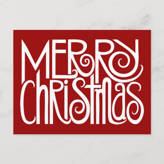 聖降誕祭お目出とう白いはがき シーズンポストカード (正面)