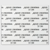 聖降誕祭お目出とう白黒フェスティバル ラッピングペーパー (フラット)