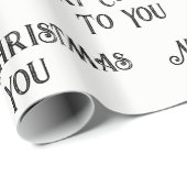 聖降誕祭お目出とう白黒フェスティバル ラッピングペーパー (ロールコーナー)