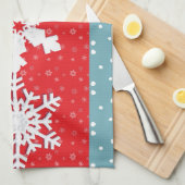 聖降誕祭お目出とう素朴れしい新年 キッチンタオル (四つ折り)