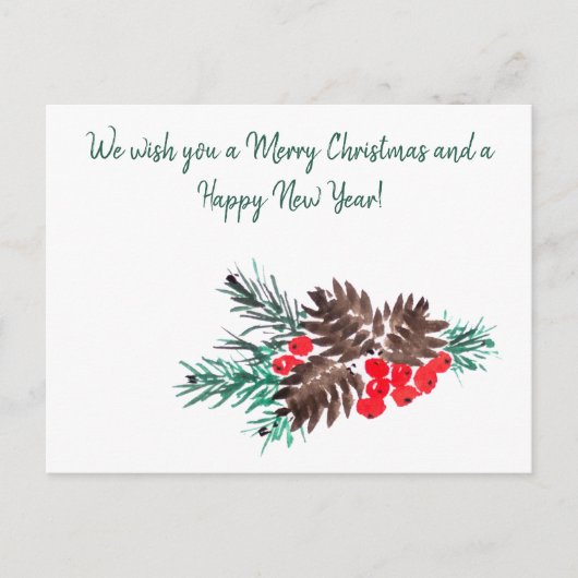 聖降誕祭お目出とう2パーソナライズされた歳 ポストカード (正面)