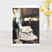 「聖降誕祭お目出とう」という願いを出して カード (黄色い花)