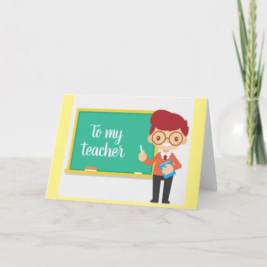 聖降誕祭お目出とう」と言う先生 シーズンカード (正面)