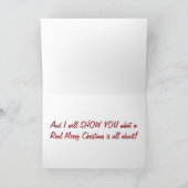 『聖降誕祭お目出とう』のヤドリギーのユーモアを見せてくれ シーズンカード (内部)